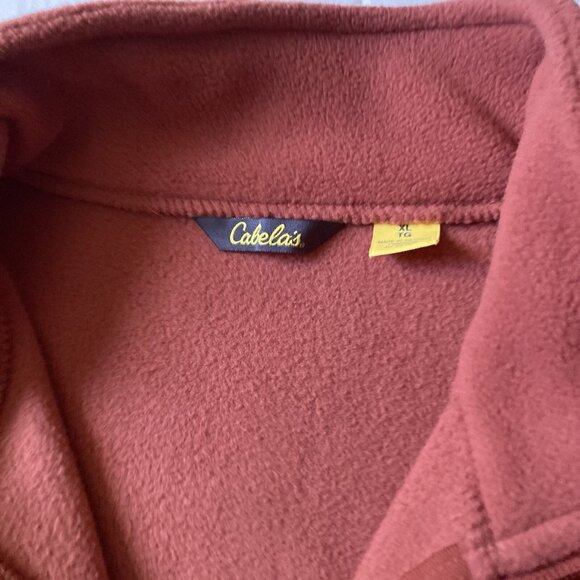 Men's cabelas jacket size XL fleece burnt orange - Picture 5 of 6
